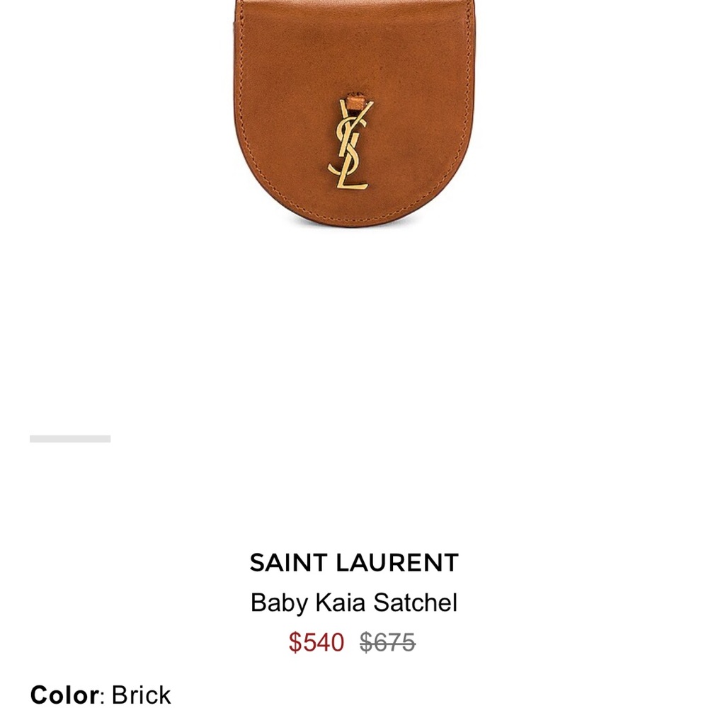 Saint Laurent Baby Kaia Satchel in Brown